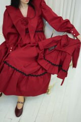 BORDO GABARDİN ELBİSE
