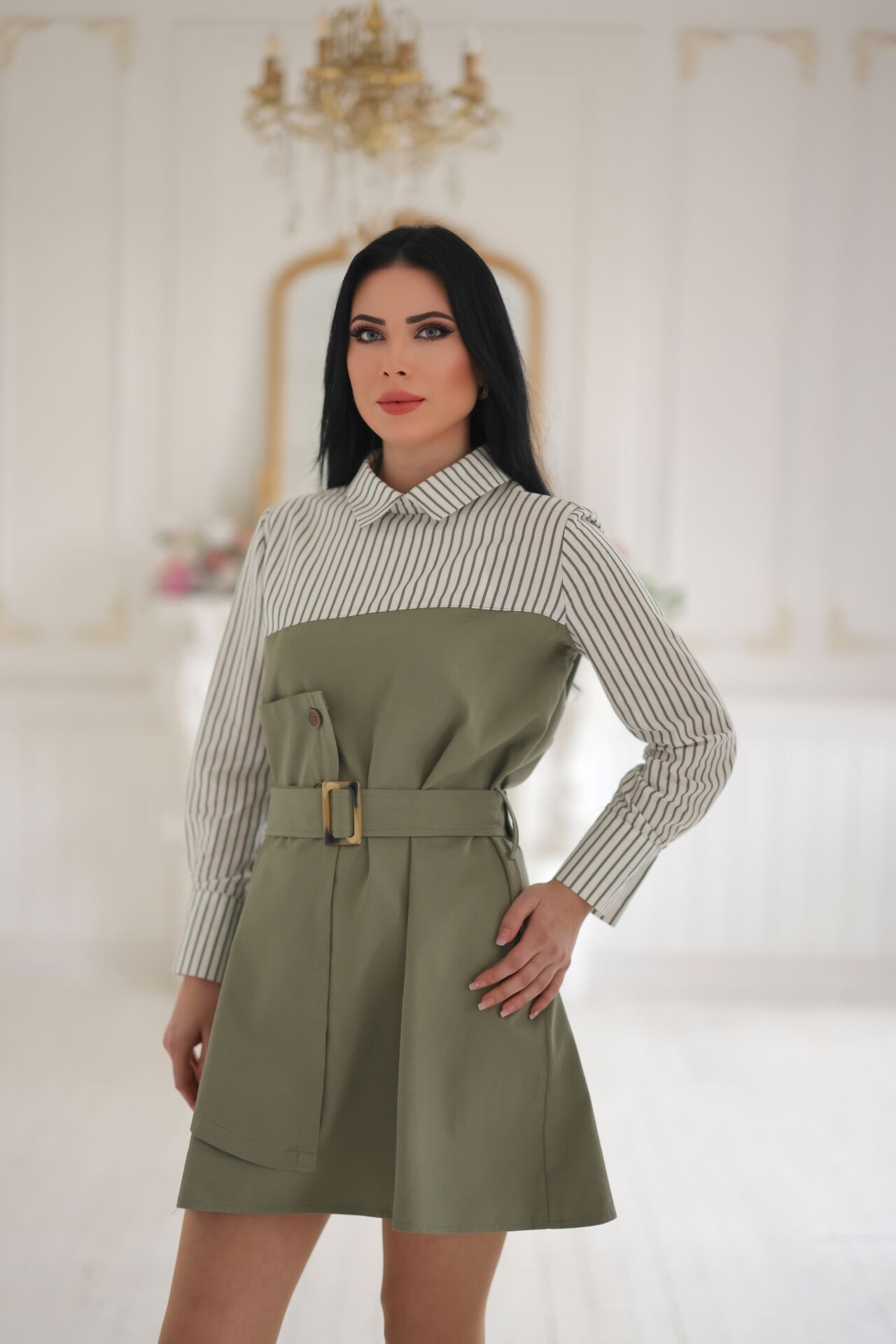 ÇİZGİ GARNİLİ TUNİK