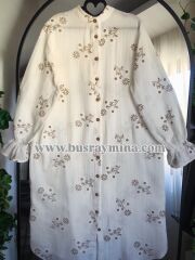 Çiçek baskı müslin giyçık, tunik
